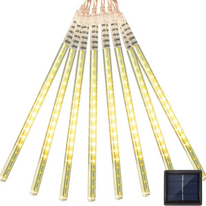 Supply 8 tubes of meteor shower lights Solar 288 LED outdoor string lights Garden terrace Holiday wedding party decoration