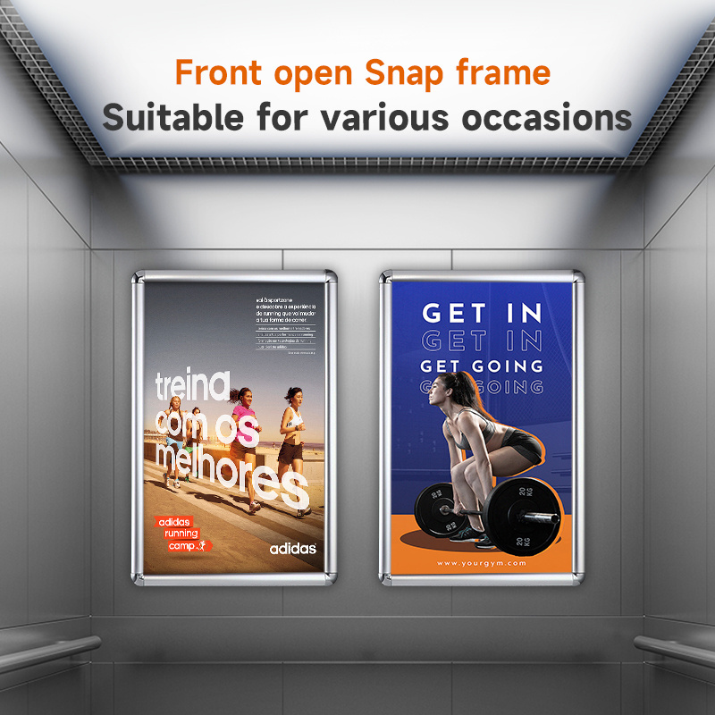 snap frame Round Corners Front Loading Movie Poster Display Holder snap frame