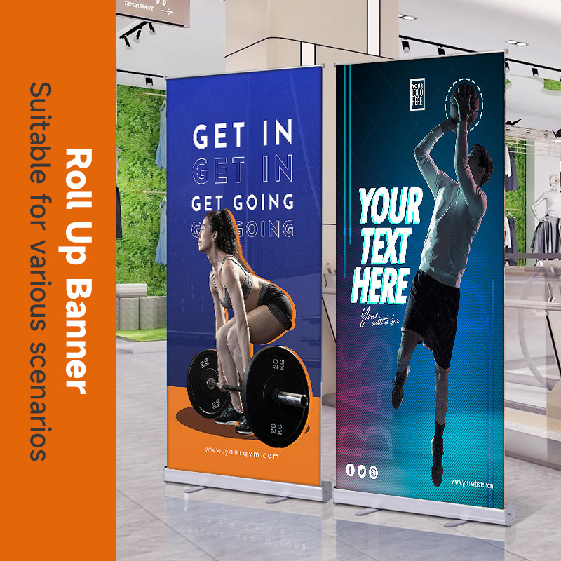 Portable roll up banner stand roller banner buy pull up banner display stand for outdoor