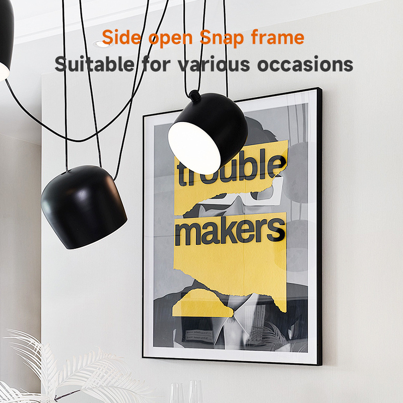 A1/A2/A3/A4 8mm black Snap Frames aluminum Extrusion Snap Frame Mitred Corners Poster Frames