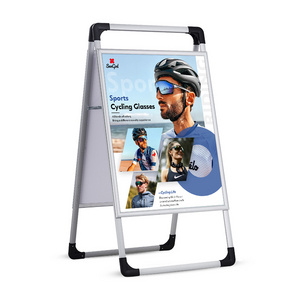 A0/A1/A2 Sidewalk Sign Outdoor Poster Holder Stand One Sided Poster Outdoor Advertising Sign Stand