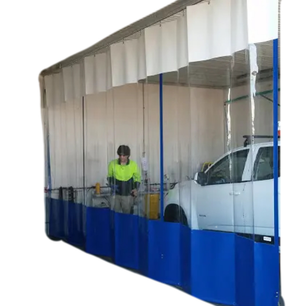 Customized Clear PVC Vinyl Car Wash Industrial Divider Curtain Wash bay