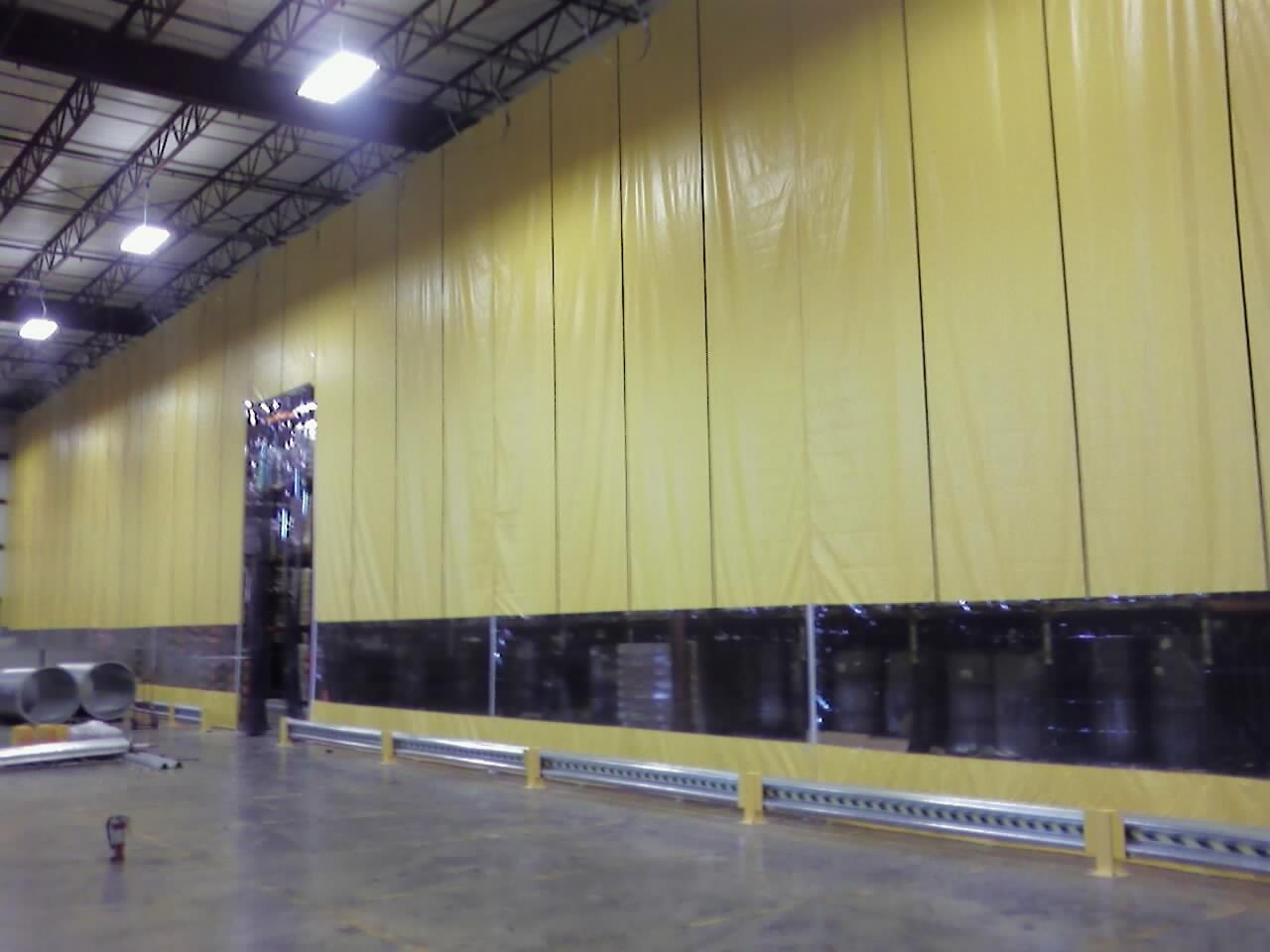 Warehouse Divider Industrial Curtain  heavy-duty industrial blackout curtain walls