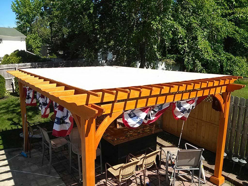 Outdoor Sunshade Rainproof PVC Tarpaulin  Pergola Cover Replacement Shade Cover Canopy for Pergola