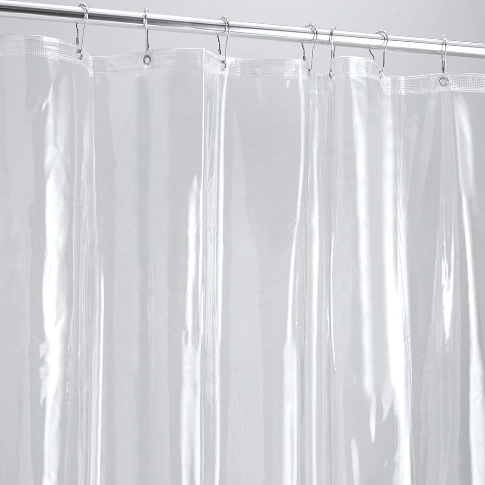 PVC Bathroom Mildew Curtain Waterproof Clear Plastic Bath Curtain