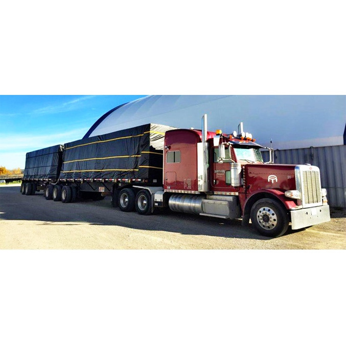 Truck Flatbed Trailer Tarps Lightweight Lumber Tarp 24x27 (8' drop) Tarps for Semi Trailers