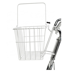 Powder Coated Hanging Large Steel Bicycle Front Basket Dog Carrier