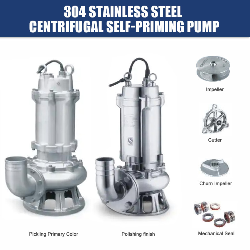 Electric Stainless Steel Drainage Sewage Submersible Water Pump For Wastewater Treatment