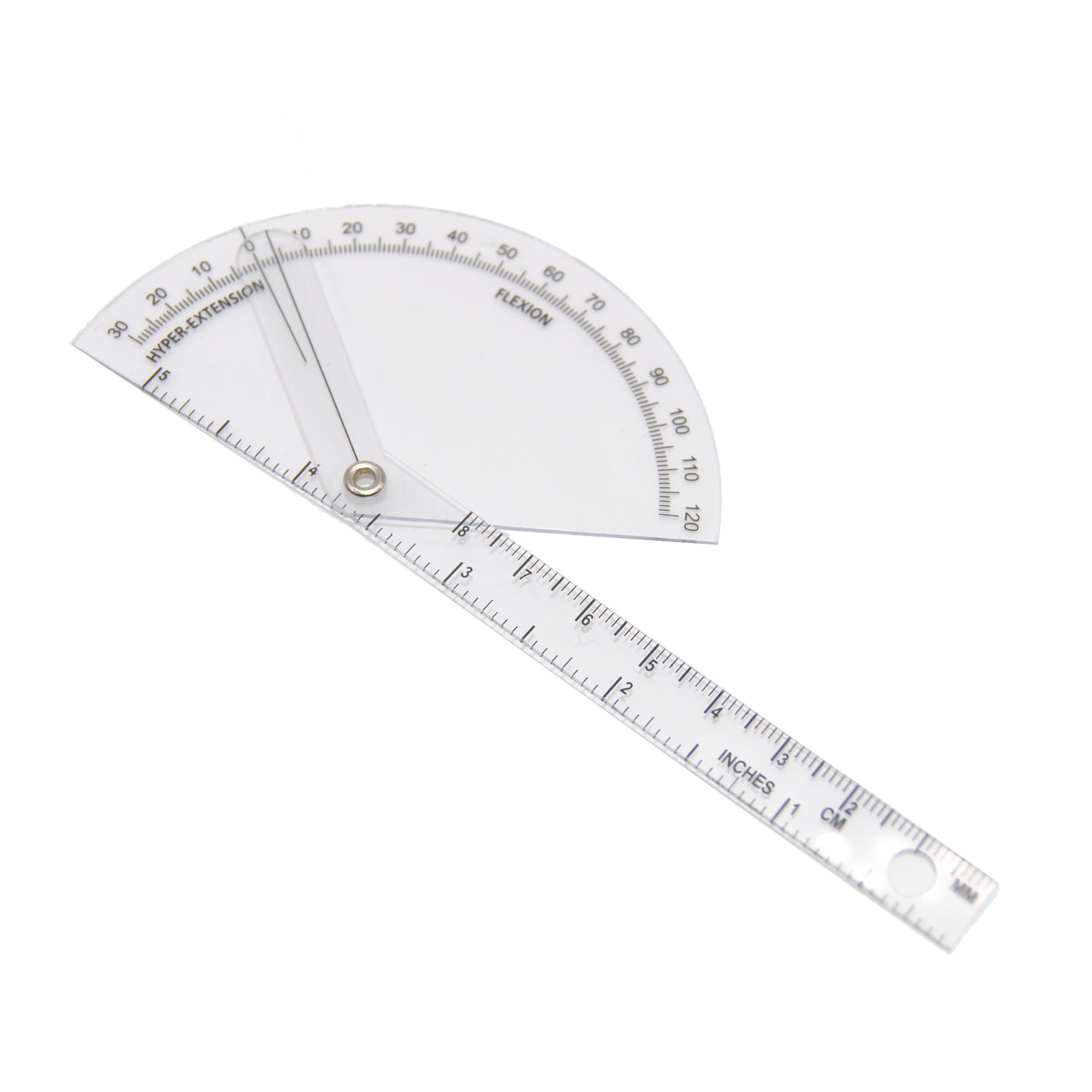 Medical Plastic Angel Ruler 100mm Manual Finger Protractor 120 Degree Accuracy