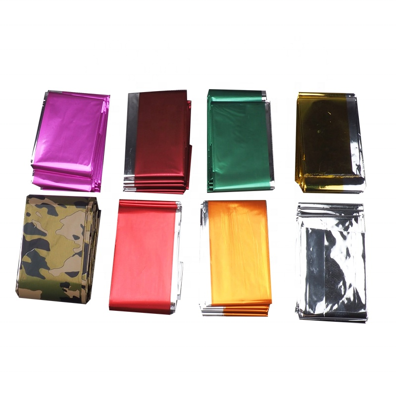 90% Heat Retention NASA foil mylar thermal Olive Silver Emergency Survival Blanket