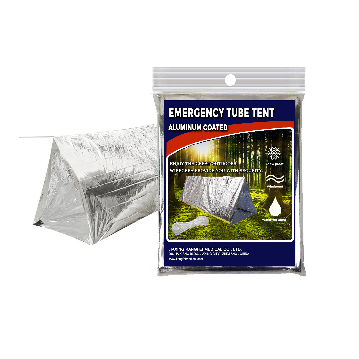 All weather waterproof Camping Tent Emergency Survival Gear Earthquake Shelter two Person Emergency Tent