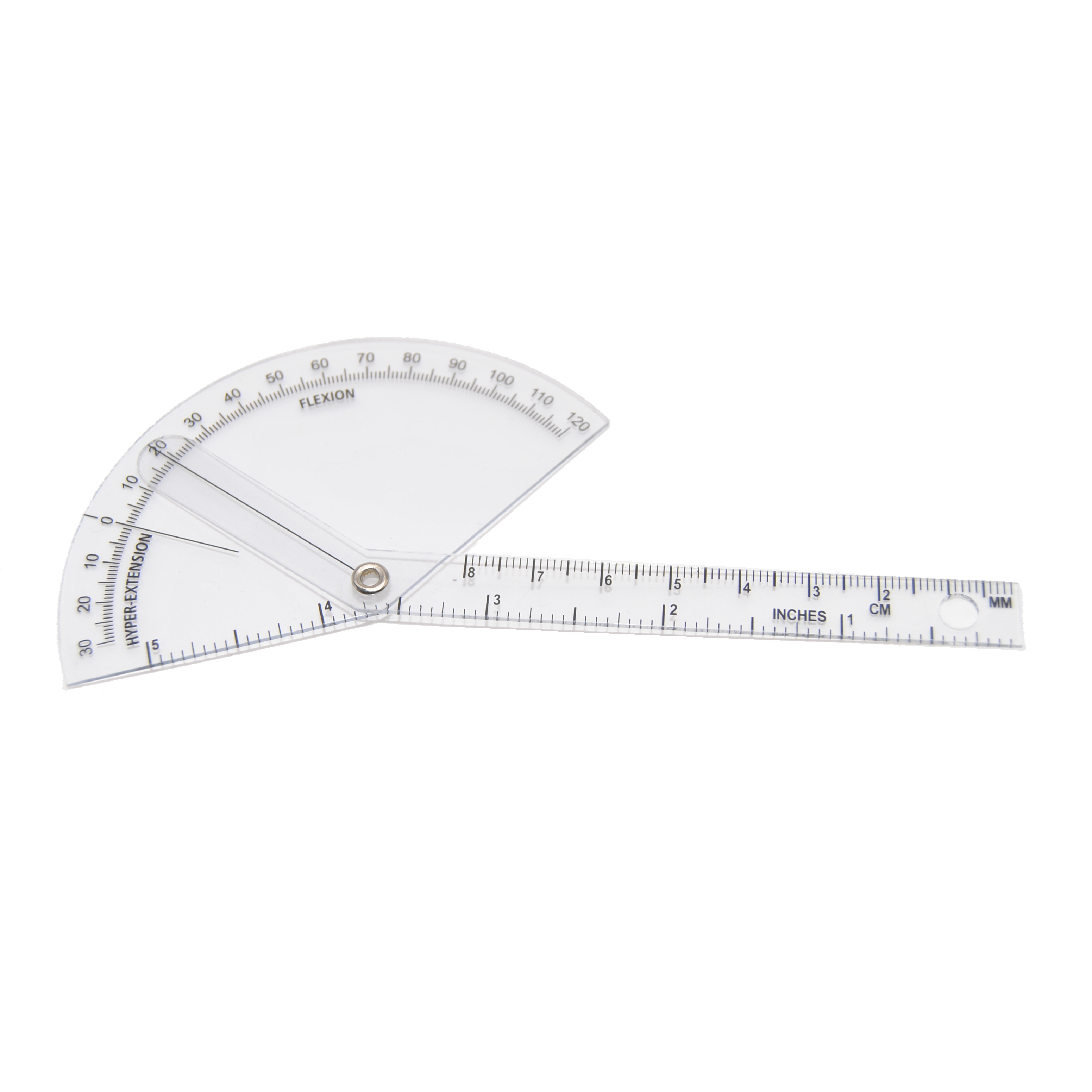 Medical Plastic Angel Ruler 100mm Manual Finger Protractor 120 Degree Accuracy