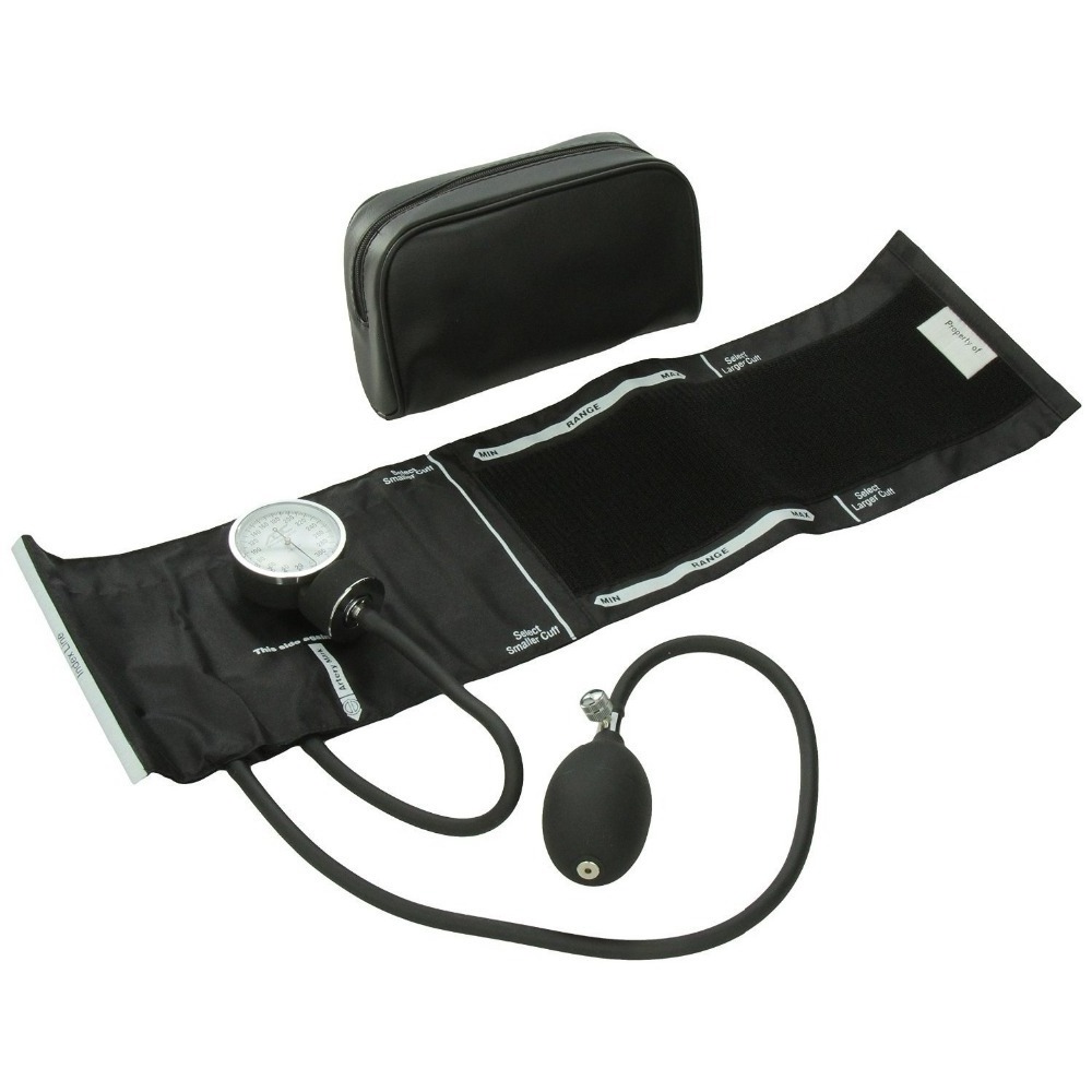 Professional Blood Pressure Monitor Adult Deluxe Aneroid Sphygmomanometer Cuff and Carrying Case with Black CE Customized OEM