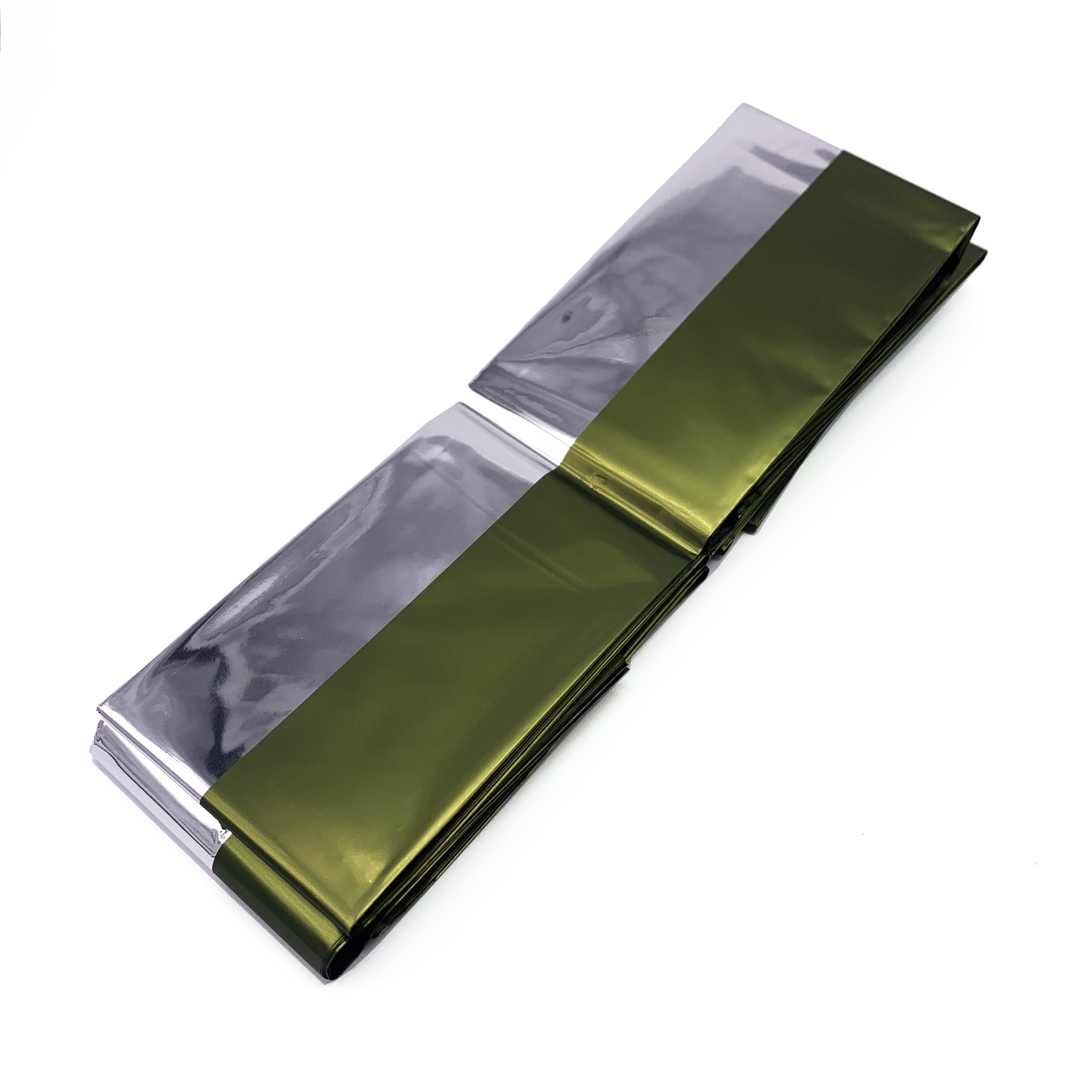 90% Heat Retention NASA foil mylar thermal Olive Silver Emergency Survival Blanket