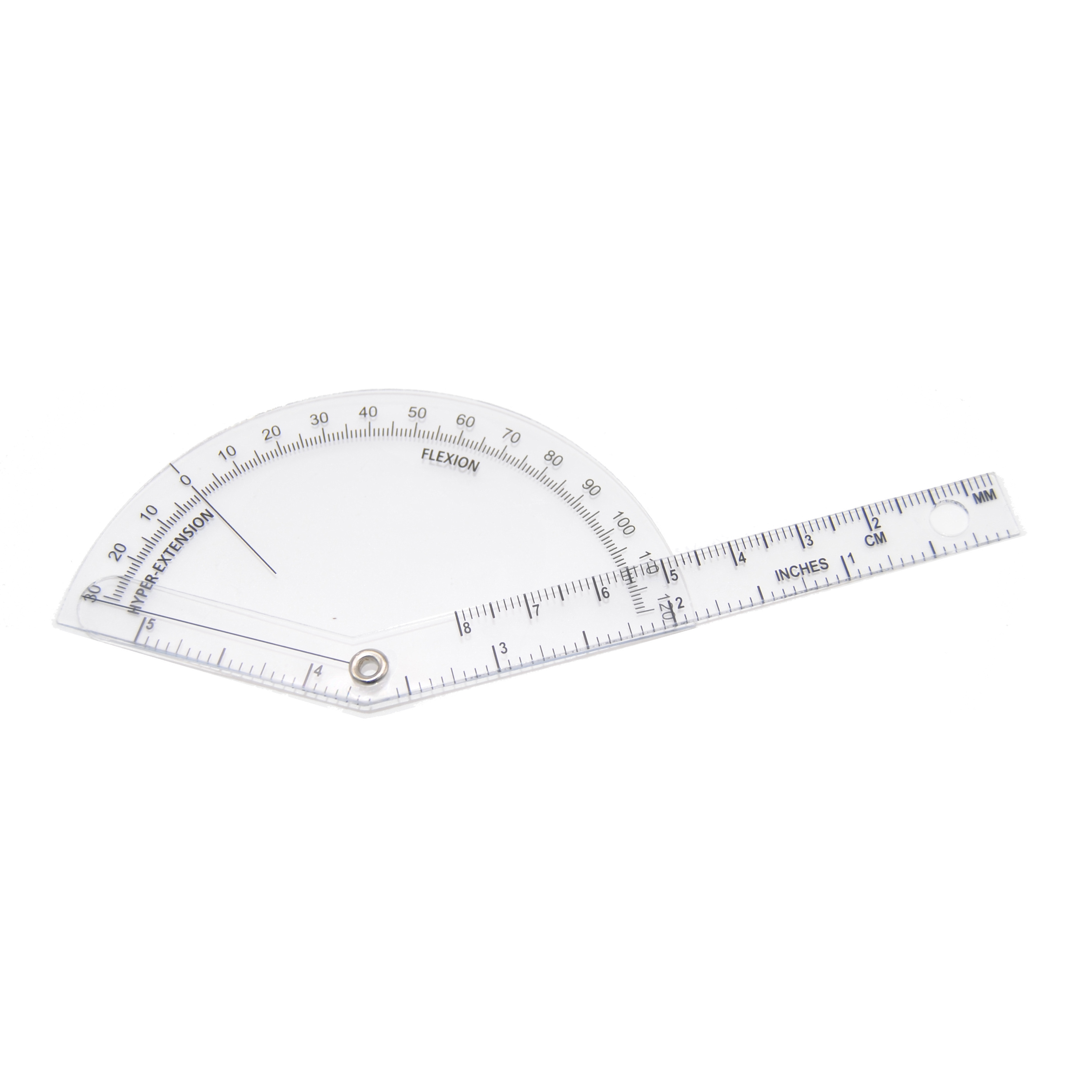 Medical Plastic Angel Ruler 100mm Manual Finger Protractor 120 Degree Accuracy