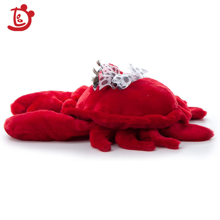 New Arrival Soft Cartoon Mini Crab Shape Wholesale Pink Cheap Custom Red Cute Crab Stuffed Animal Plush Crab Pillow Toys