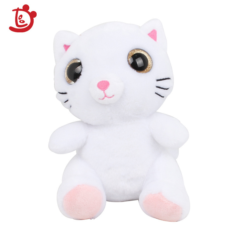 Custom stuffed big eyes panda plush toy soft panda deerlet cat baby toy plush toy stuffed animal