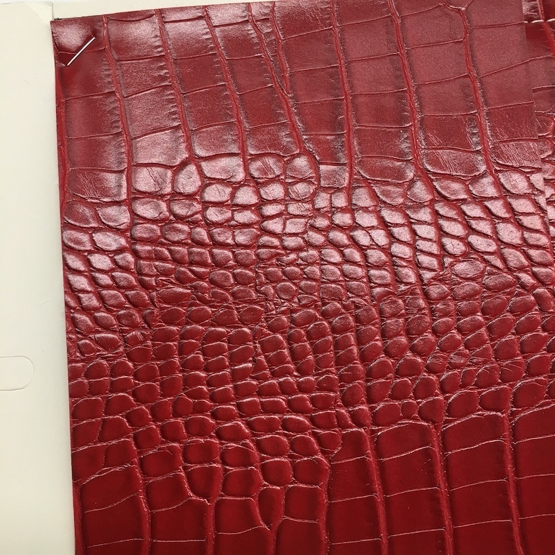 Embossed crocodile skin PU faux leather for making lady bags and shoes materials