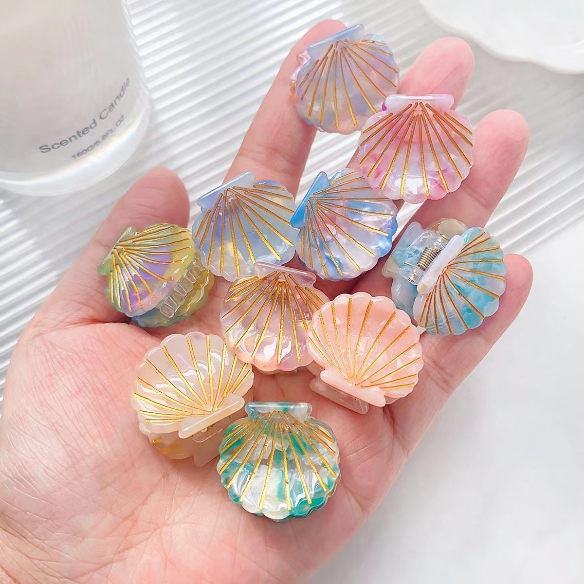 Cute mini sea shell claw clip kids Mini Seashells Hair Clip Sweet Hair Accessories For Women