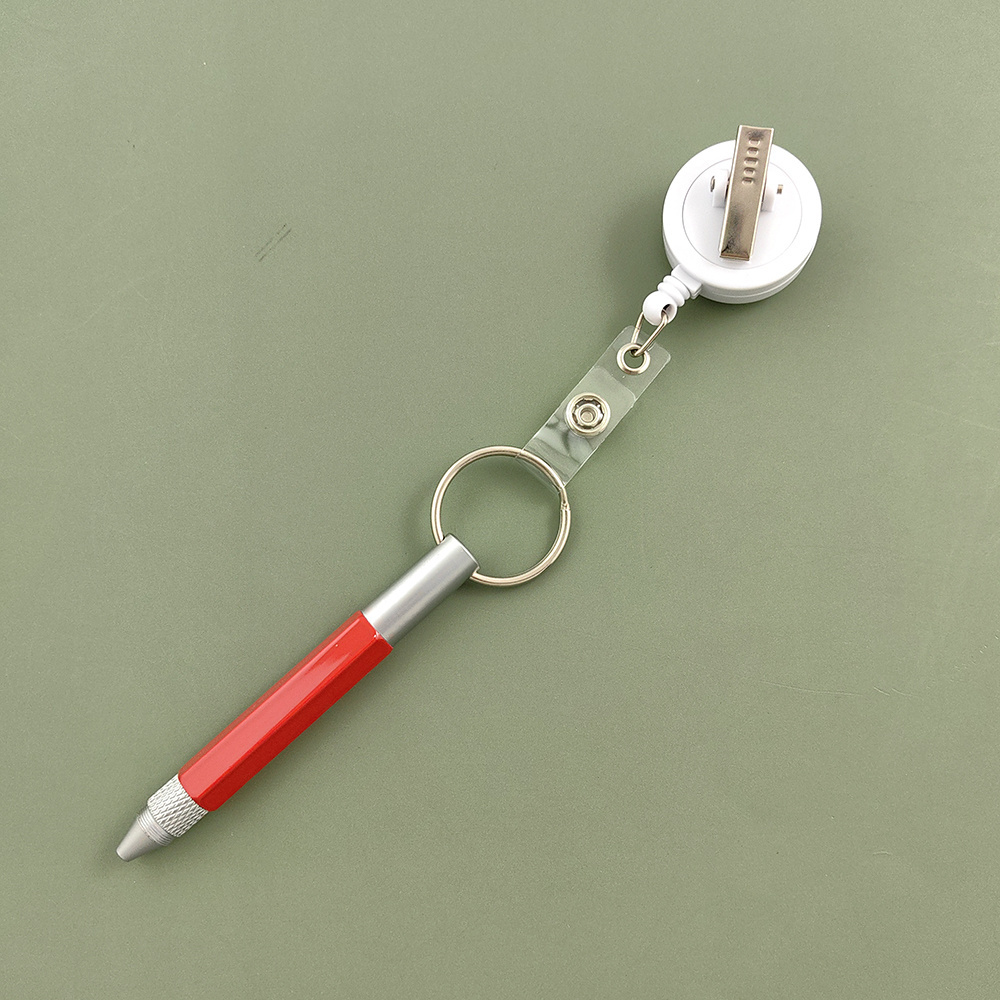 New Gadget DIY Beaded Long Key chain Scribe Bars Finder Cross Mini Beadable Tool Pen keychain