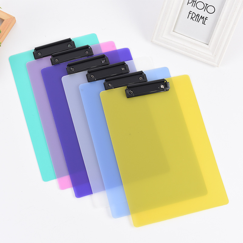 Customized Waterproof Plastic A4 Size Folding Writing Paper Clip Board Hospital Nursing Clear Acrylic Clipboard