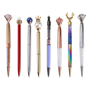 Giveaways Posh Diamond Pens Bead Adornments Decorative Ink Pens Boutique DIY Crystal Ballpoint Pens with Charms