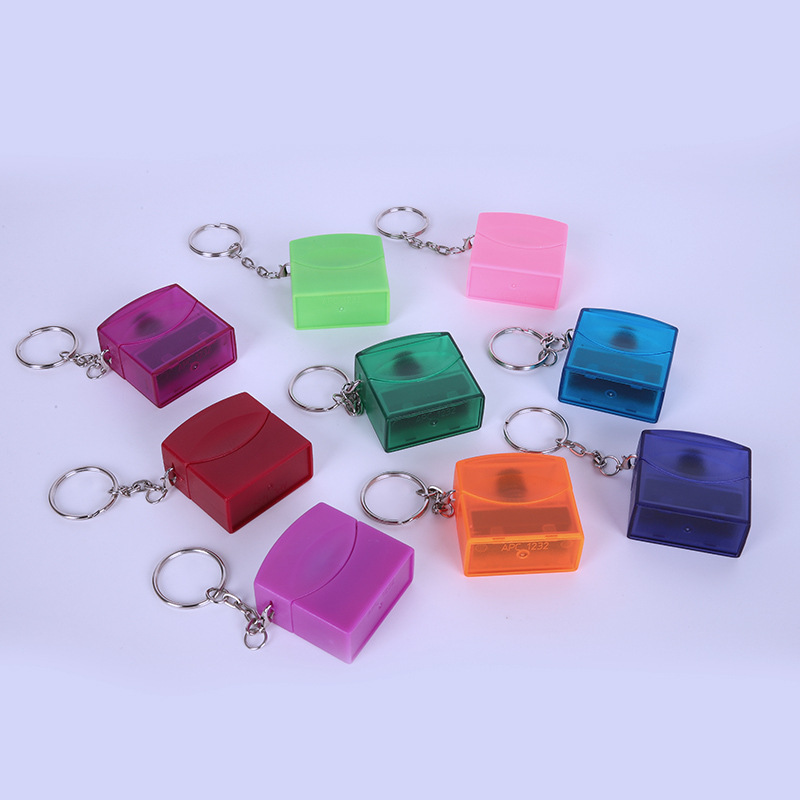 Photosensitive Seal Stamp Keychain Custom Self Inked Rubber Stamps Rectangular QR Code Name Stamp with Keyring