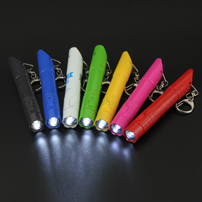 Advertising Gifts Logo Printing Clue Travel Outdoor Safe Gifts Mini LED keychain flashlight survival whistle Torch Pen