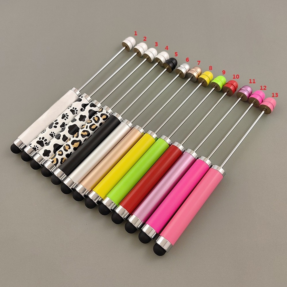 Great Sale DIY Beadable Items Stylus Touch Pens Fancy Stylo Personalized Funky Metal Blank Beadable Stylus