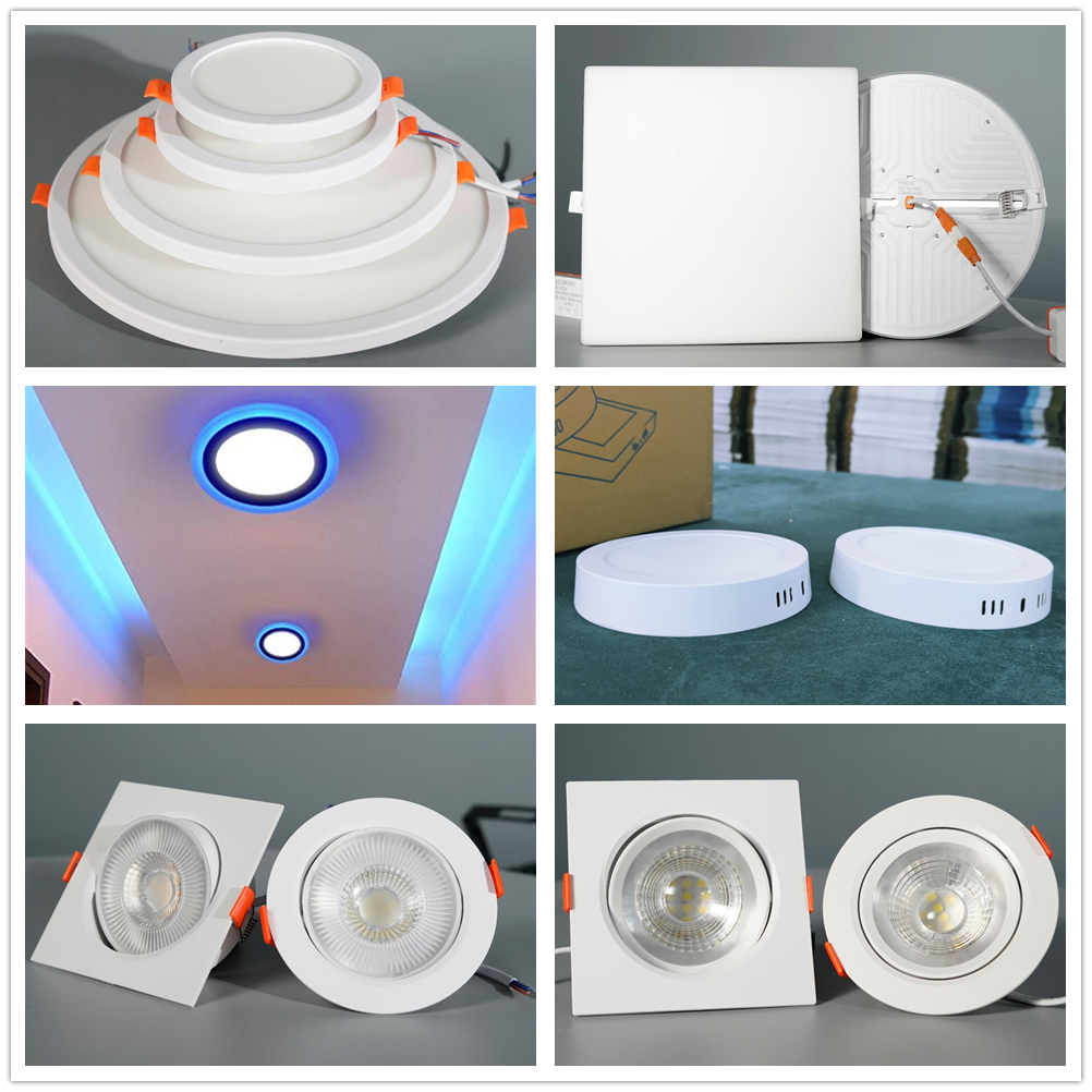 Aluminum Frame Ip44 Modern 100lm/w Double Color Surface Mount Led Panel Light 10w 18w 24w 36w Borderless Panel Light For Ceiling