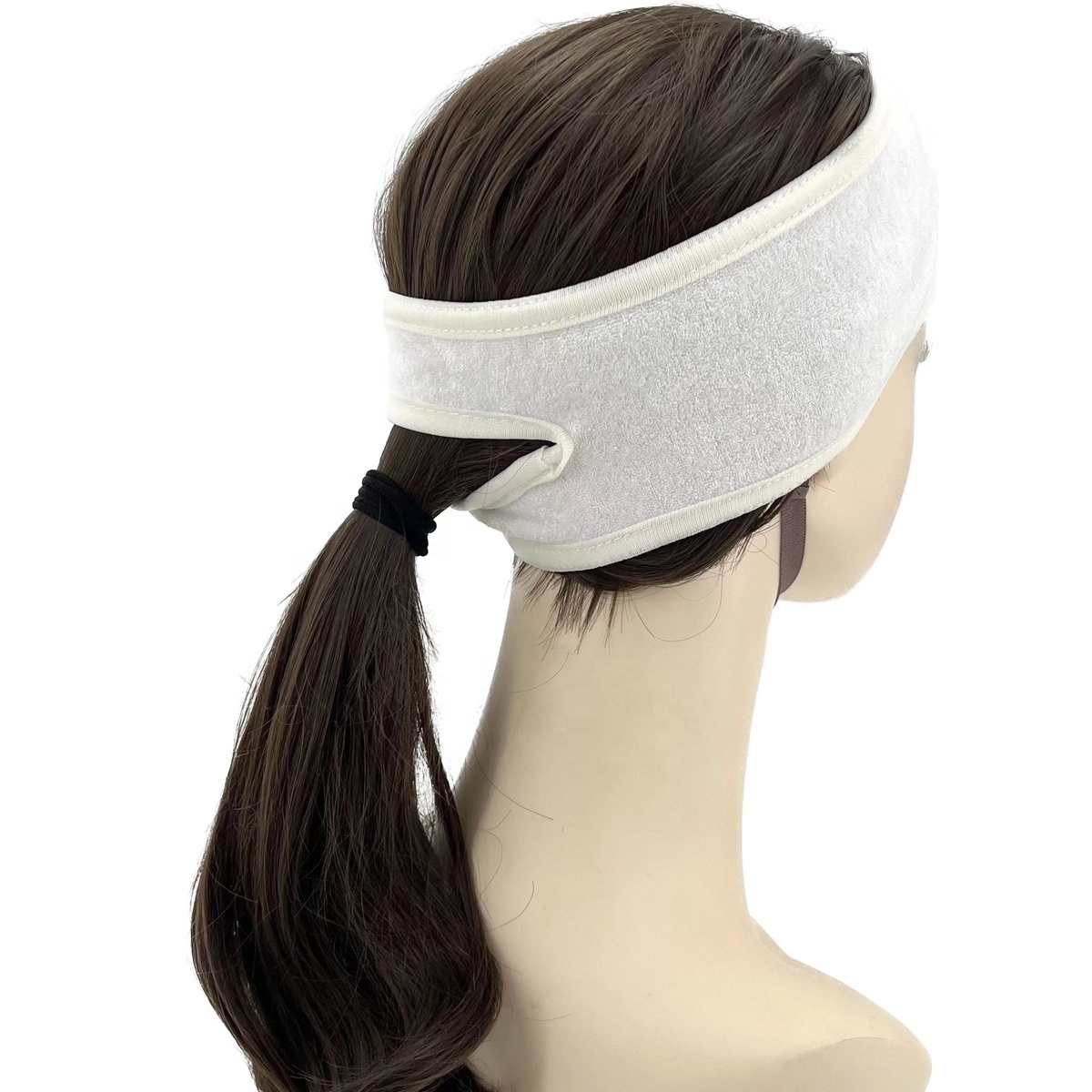 Custom Luxury Fashion Girl Women OEM Environmental Charcoal Bamboo Spa Facial Makeup Cotton Headband