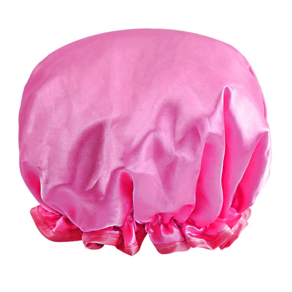 waterproof cap bathroom double layer plastic rain shower laundry hat bonnet women bonnet wholesale