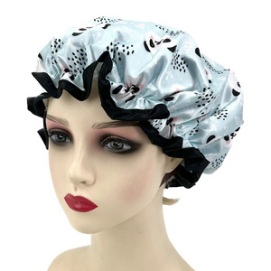 Cute  Shower Cap Funny Cartoon Shower Bath hair Waterproof caps for boys and girls