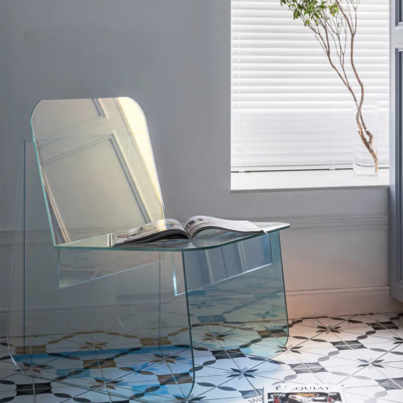 Creative Acrylic Leisure Chair Transparent Dining Chair Minimalist Colored Acrylic Chair