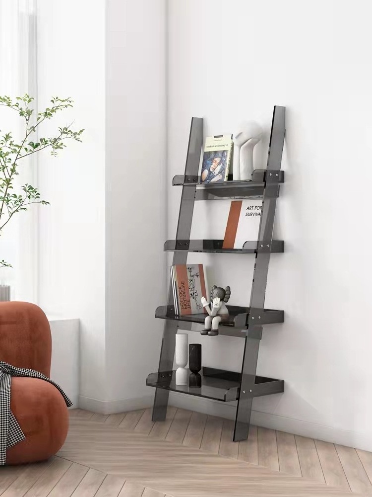 Nordic Acrylic Art Sense Living Room Shelf Creative Landing Multi-layer Storage Bookshelf Against the Wall