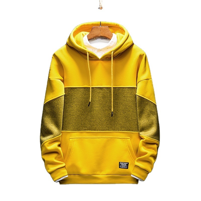 2022 Wholesale Men Long Sleeve Hoodie Fashion Custom Loose different Color sportswear mens two tone color sweatshirt hoodie