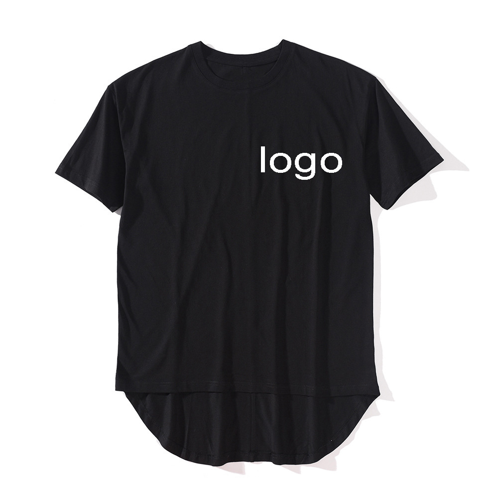 Oversized streetwear t shirts unisex high quality extended O neck t-shirt custom brand print embroidery logo DTG t shirt for men