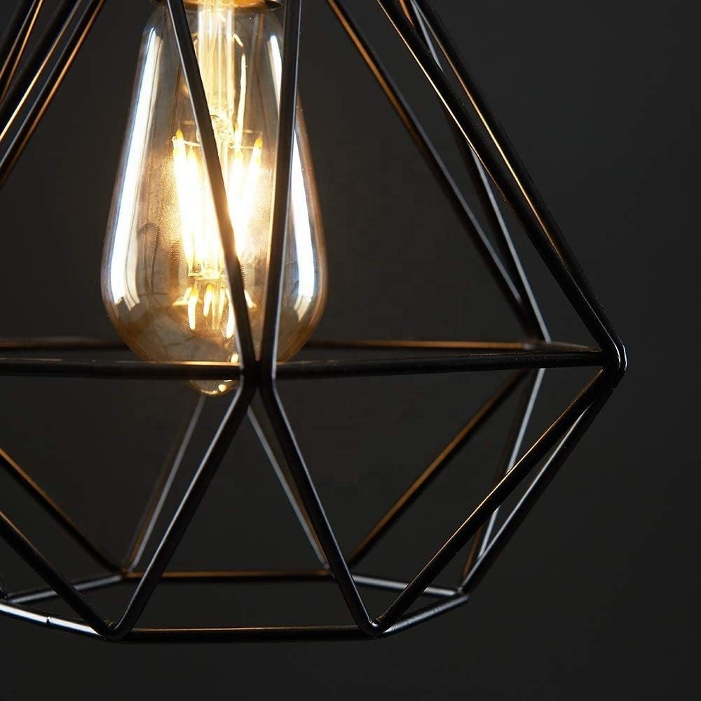 DIY Vintage wire metal basket cage Ceiling Light/lamp Shade frame