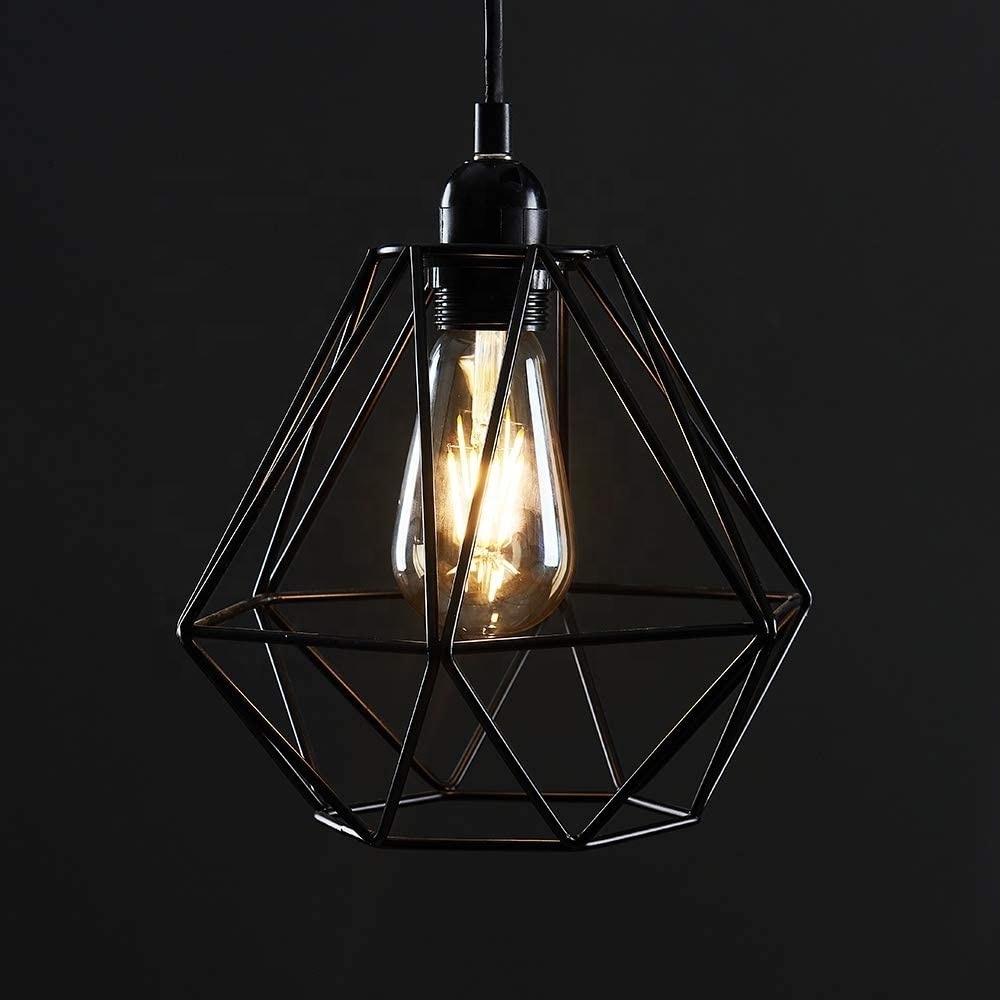 DIY Vintage wire metal basket cage Ceiling Light/lamp Shade frame