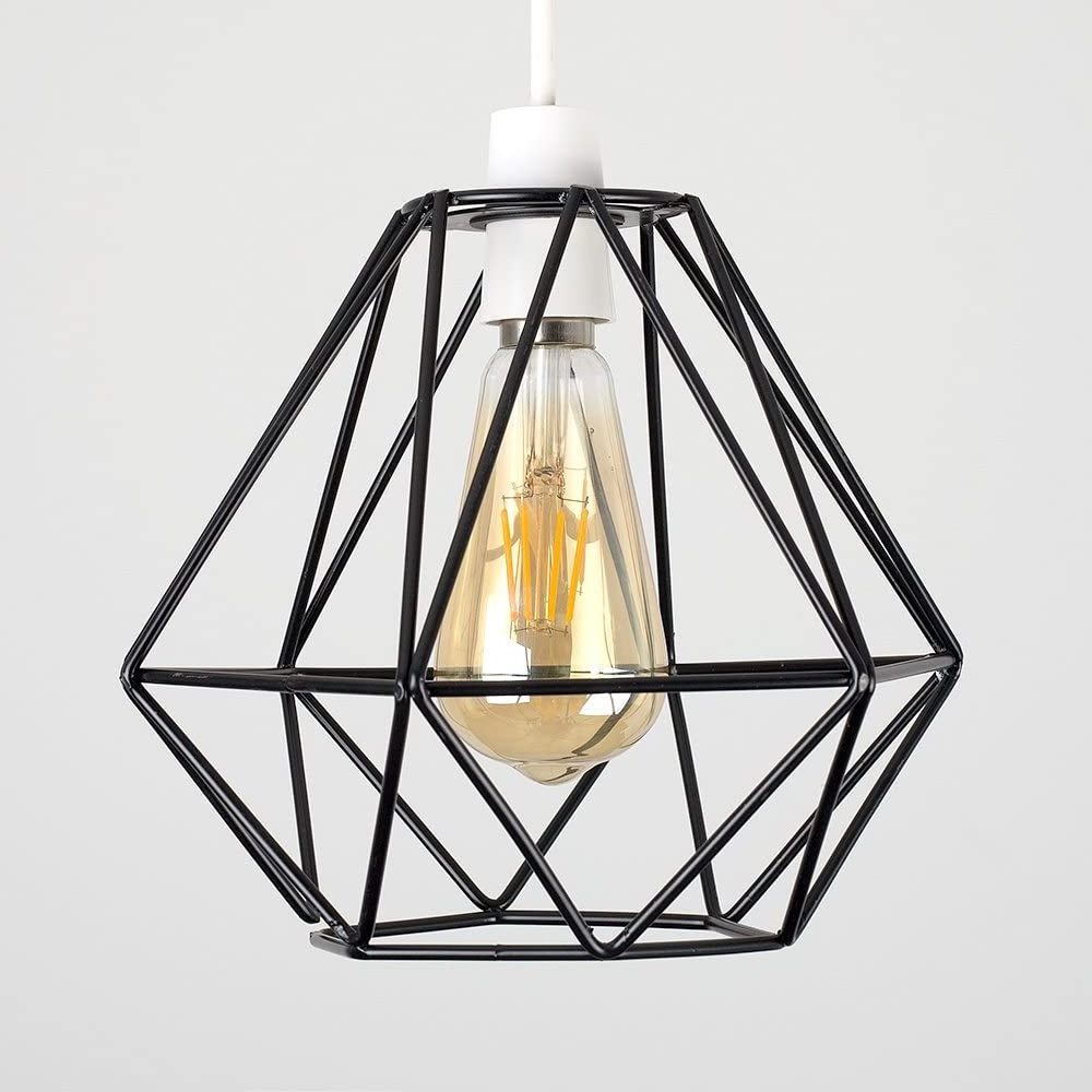 DIY Vintage wire metal basket cage Ceiling Light/lamp Shade frame