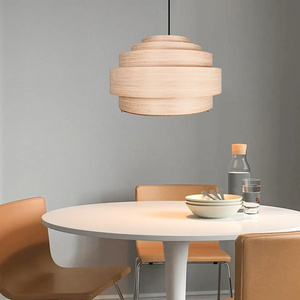 Modern Loft Nordic Style Home Decor Wood Lamp Shade For Chandeliers