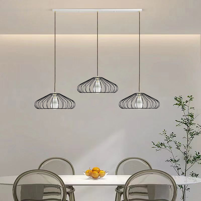 Wholesale Cheap Custom Hotel Black Circular Cone Metal Wire Lamp Shade Frames Dining Room Chandelier Lampshade