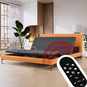 Rondure UBF Orange KingSize Okin Motor Electric Adjustable Bed Zero Gravity Upholstery  Electric Adjustable Bed Frame Base