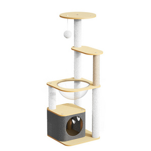 Mounted Cat Climbing Frame Cat Tree Solid Wood Cat Jumping Platform Wall DIY Pet Furniture Sisal Various Size