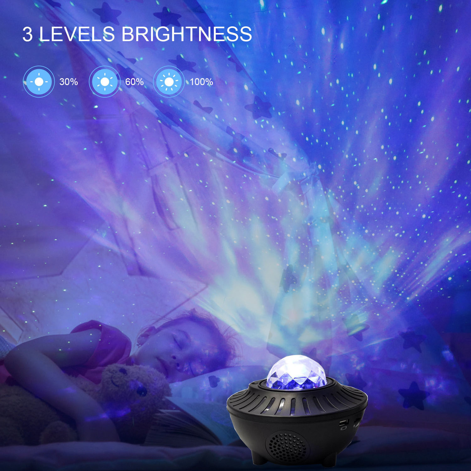 reasonable price smart home lights bluetooth galaxy speaker star projector night light kids room decor