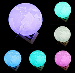 wholesale products Rechargeable lights round indoor decorative modern moon lamp led night light battery