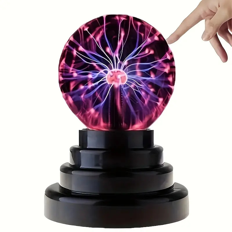 hot style 3 inch large magic usb powered plasma glass ball circuit lamp touch sensitive light