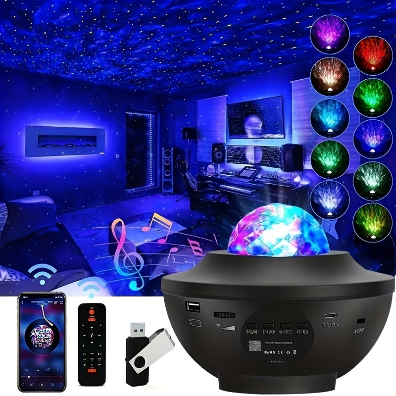 reasonable price smart home lights bluetooth galaxy speaker star projector night light kids room decor