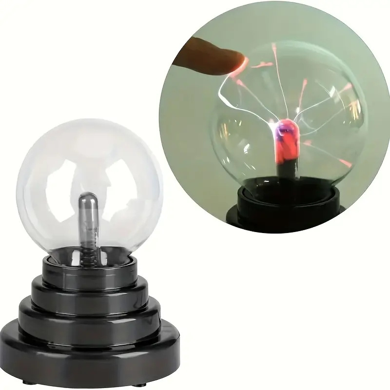 hot style 3 inch large magic usb powered plasma glass ball circuit lamp touch sensitive light