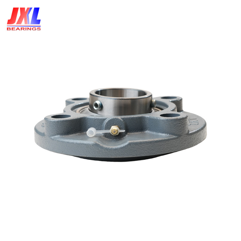 JXL UCFC212H Ucfc204-16 Cast Iron Mounted Ball Bearing 4 Bolt Flange Cartridge Units